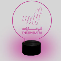 LED 3D Illusion Base Emirates Pink